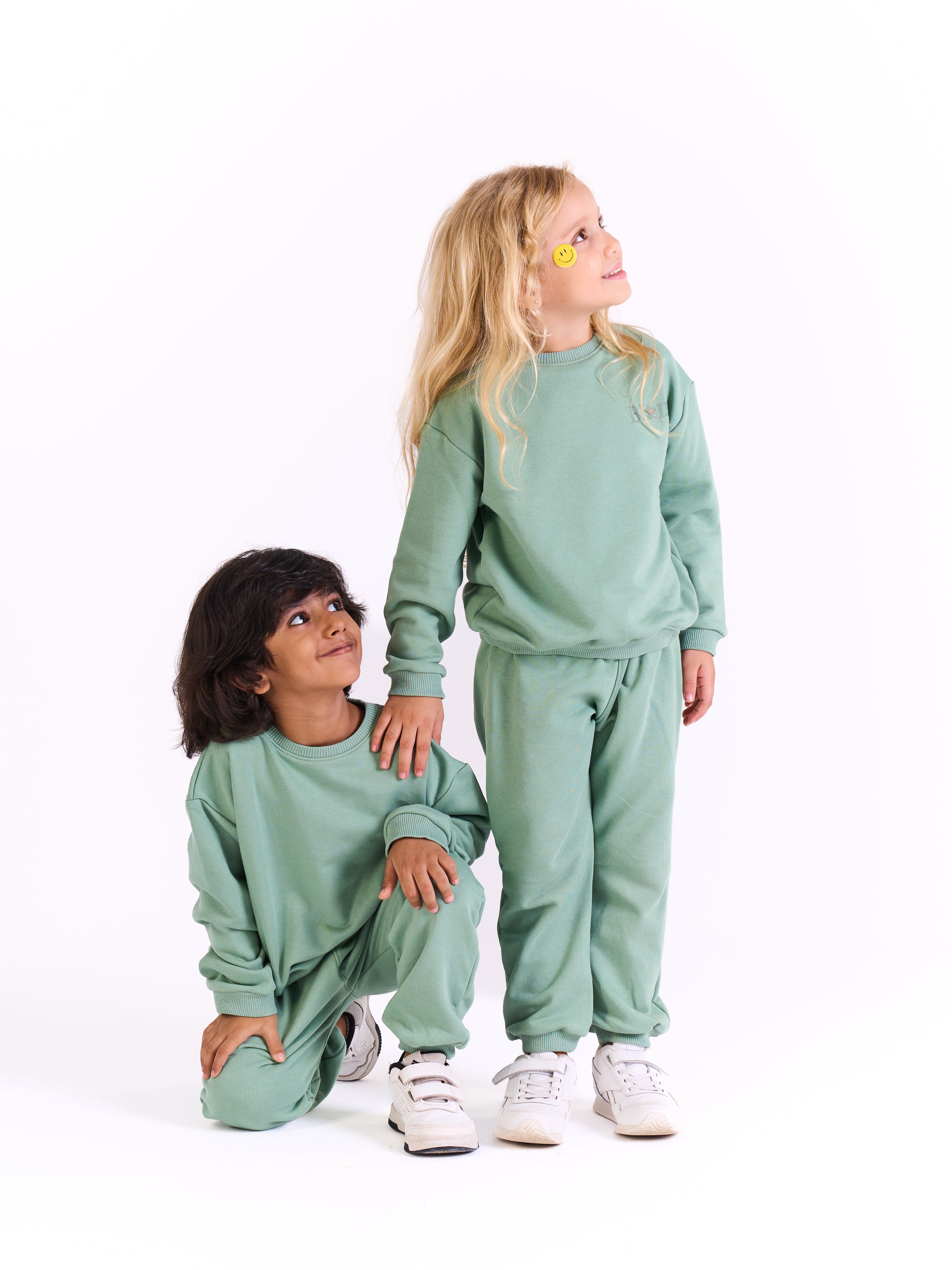 Unisex Cotton Sweatpants-Mint