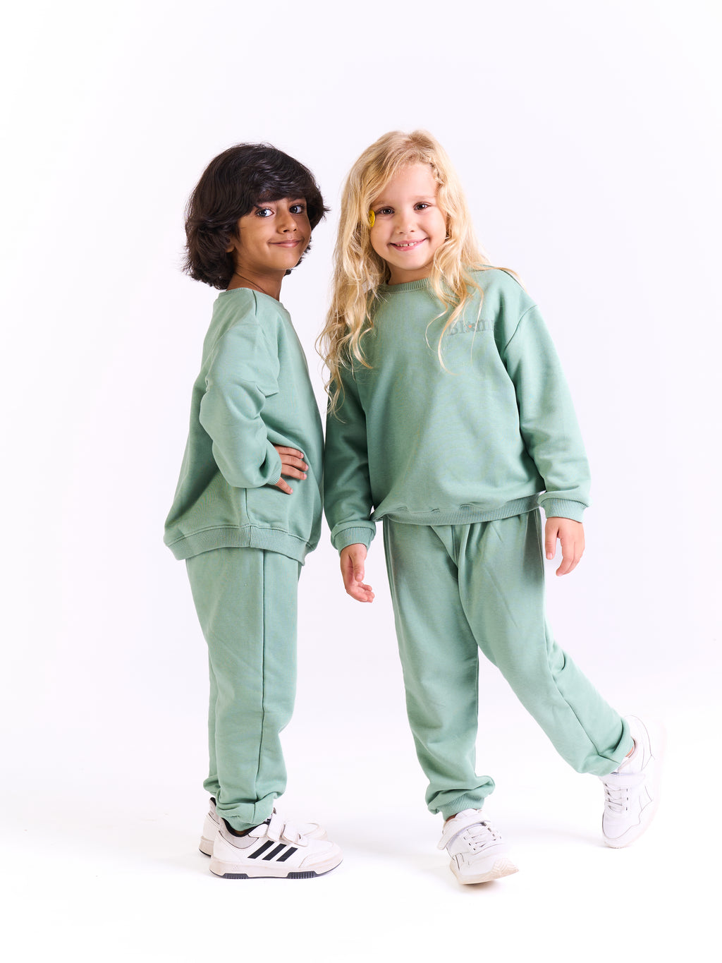Unisex Cotton Sweatpants-Mint