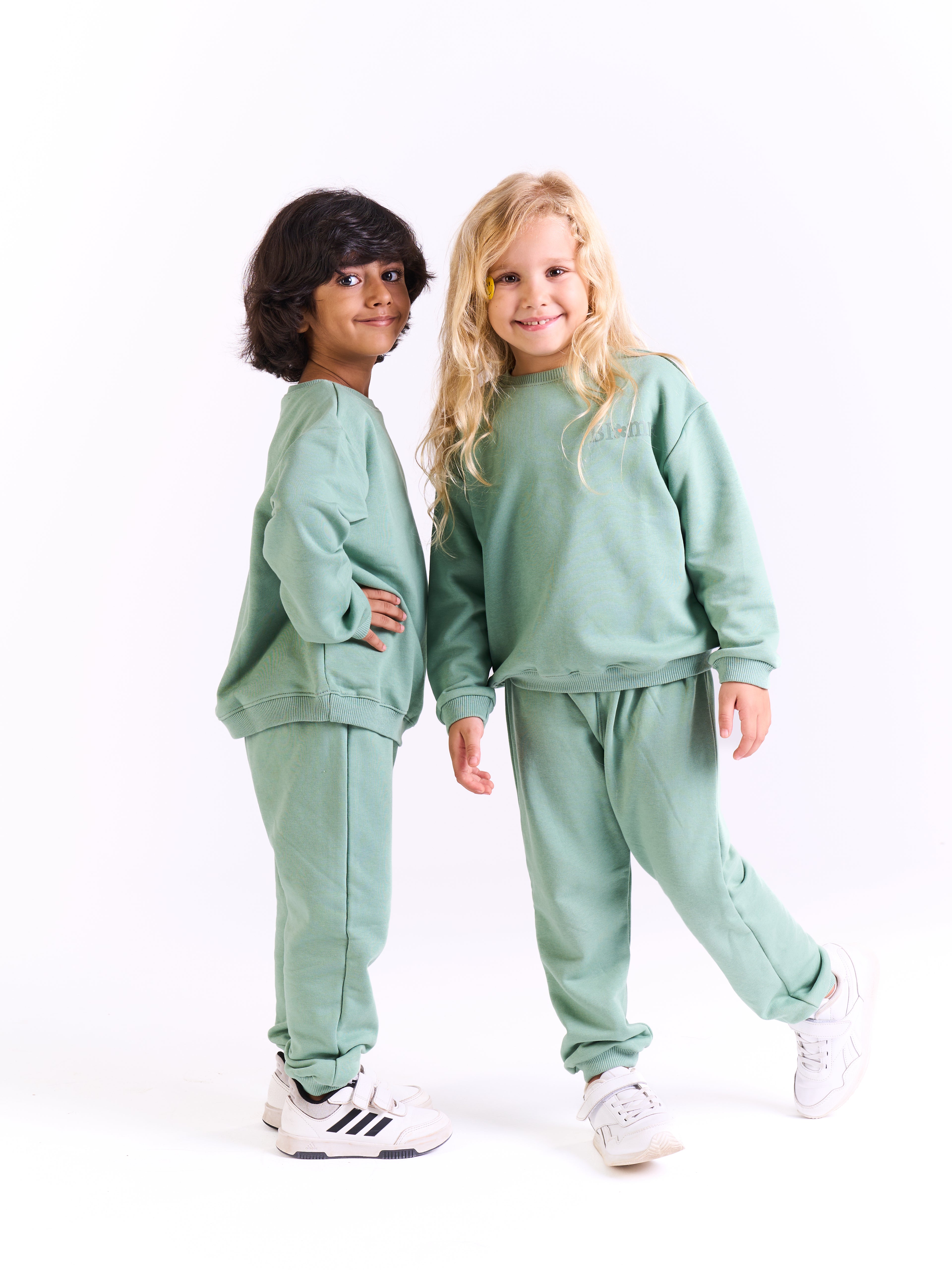 Unisex Cotton Sweatpants-Mint